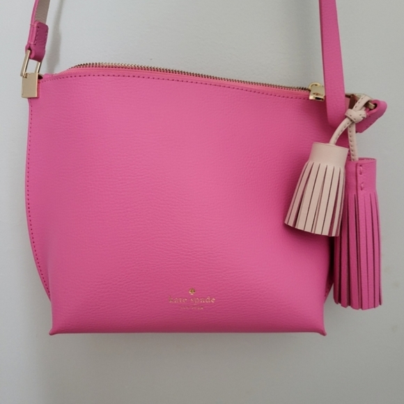 Kate Spade Foster Court Pepper Crossbody Bag Purse Hot Pink Tassels NWOT - Picture 8 of 10